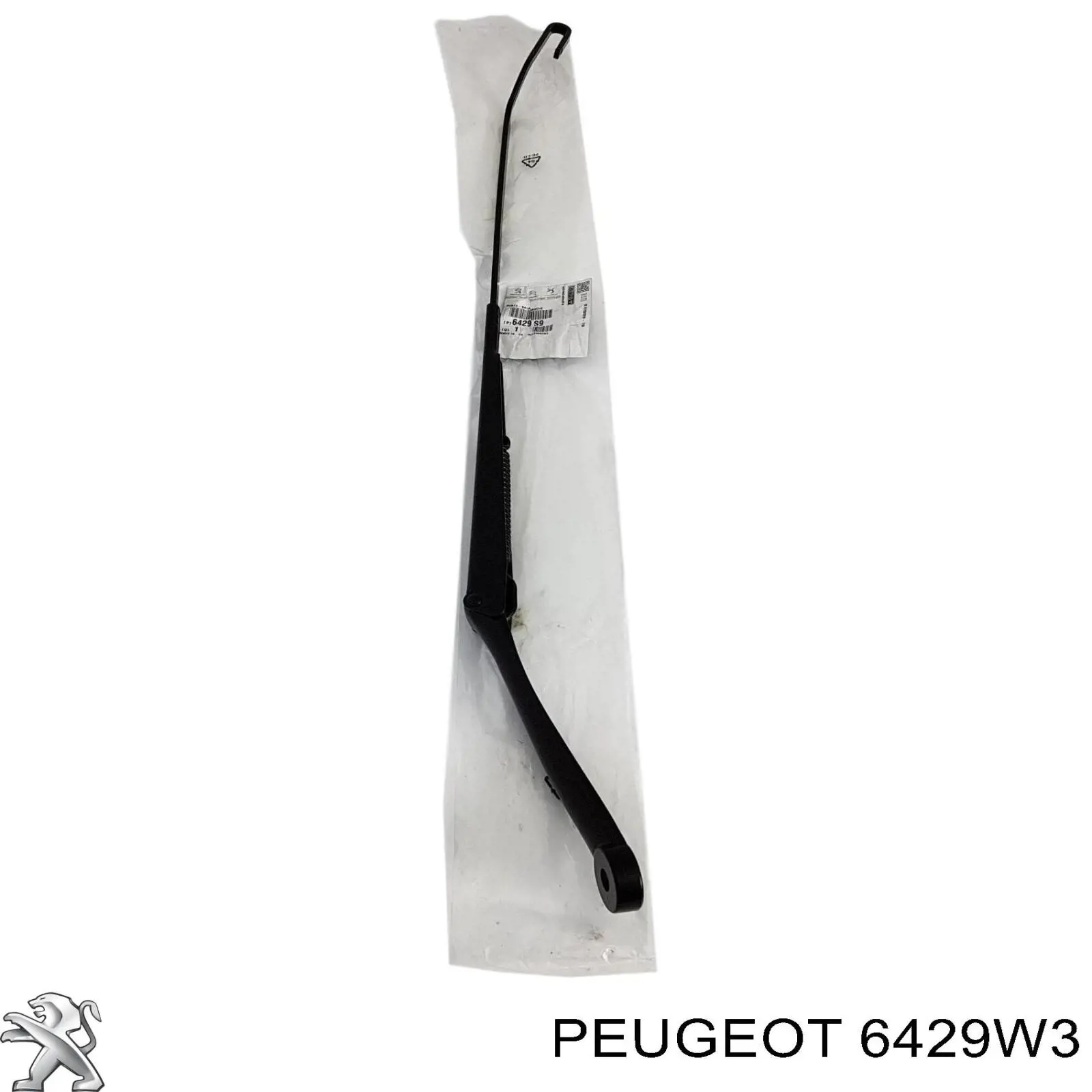 00006429W3 Peugeot/Citroen brazo del limpiaparabrisas, trasero