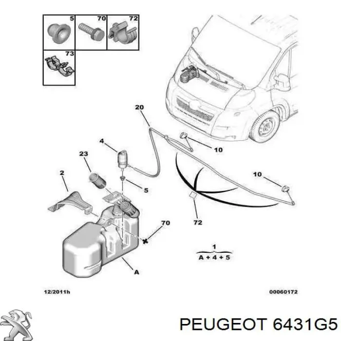 Manguera del lavaparabrisas Peugeot/Citroen 6431G5 precio, desde 16,94 EUR