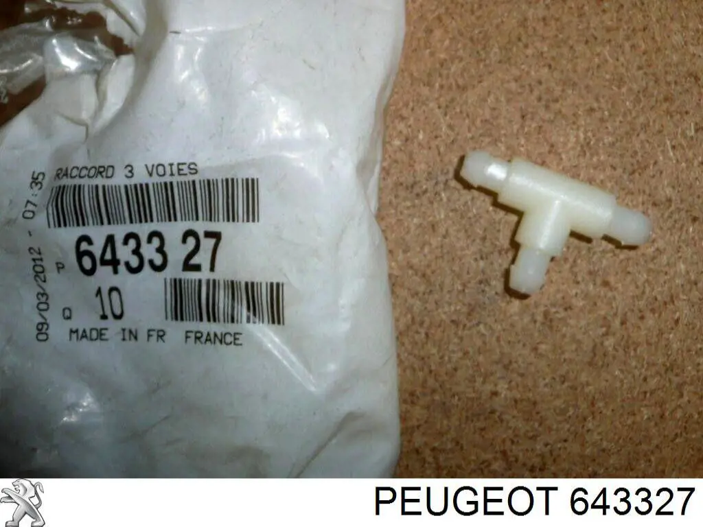 T de la lavadora de parabrisas Peugeot/Citroen 643327 precio, desde 1,26 EUR
