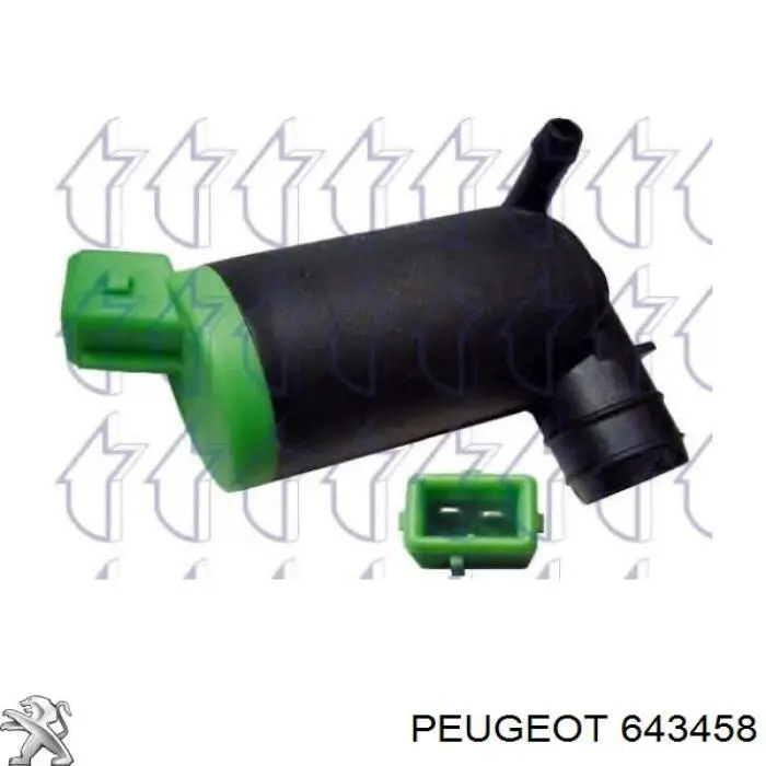 Bomba de agua limpiaparabrisas, delantera 643458 Peugeot/Citroen