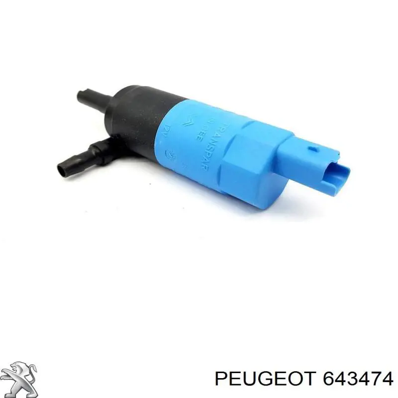 643474 Peugeot/Citroen bomba de agua limpiaparabrisas, delantera