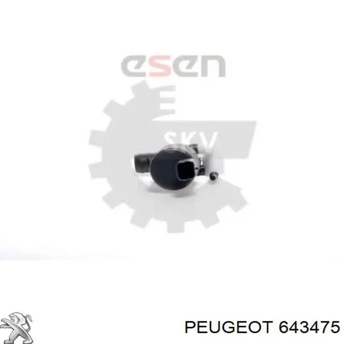 Comprar 643475 Peugeot/Citroen Bomba de agua limpiaparabrisas, delantera