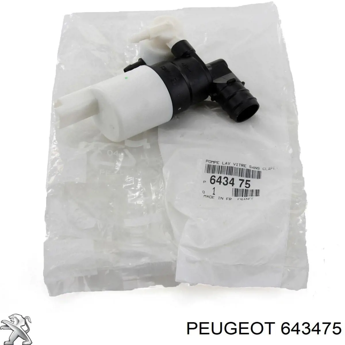 Bomba de limpiaparabrisas delantera Peugeot/Citroen 643475