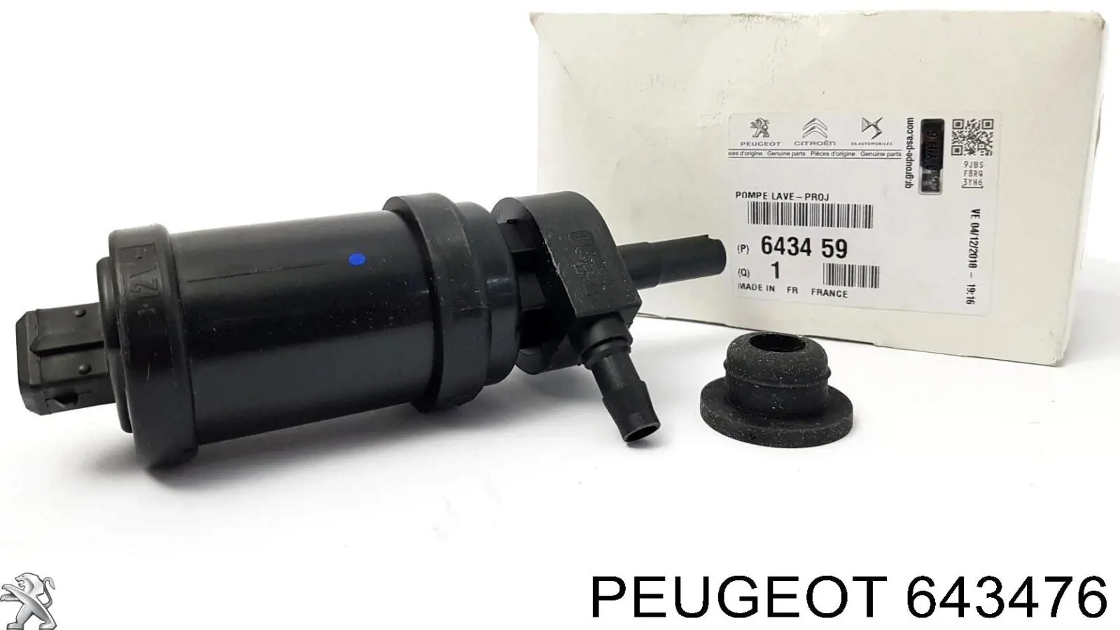 Bomba de limpiaparabrisas delantera Peugeot/Citroen 643476