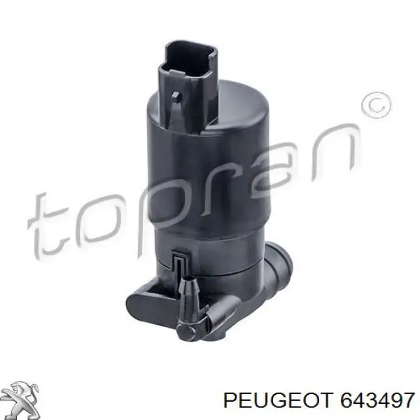Bomba de agua limpiaparabrisas, delantera Peugeot/Citroen 643497 precio, desde 18,80 EUR