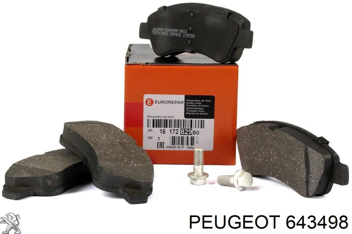Bomba de limpiaparabrisas delantera Peugeot/Citroen 643498