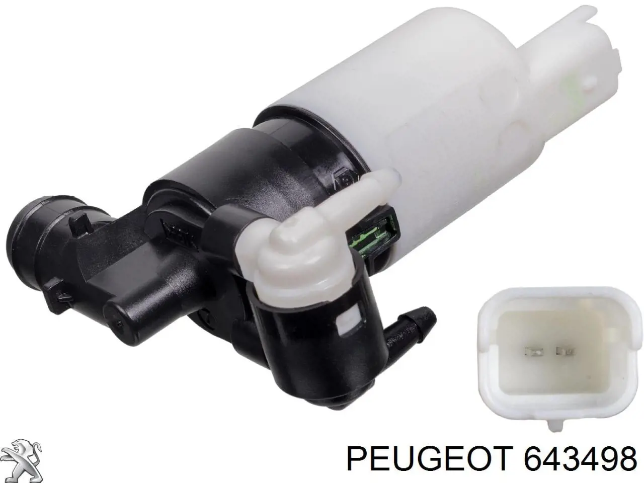 Comprar 643498 Peugeot/Citroen Bomba de agua limpiaparabrisas, delantera