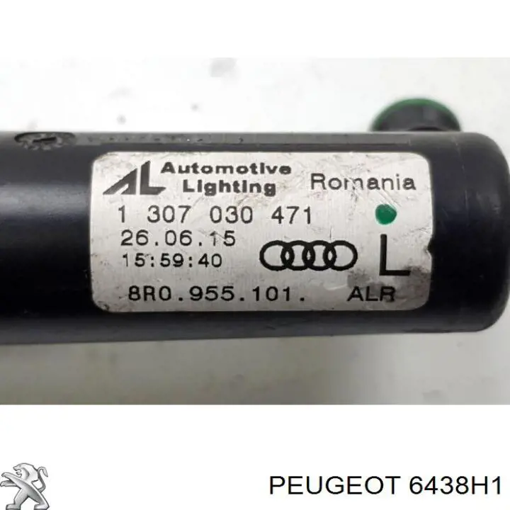 Cubierta de la boquilla del lavafaros Peugeot/Citroen 6438H1