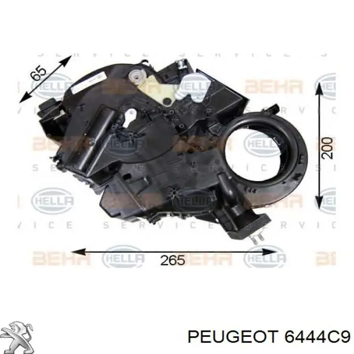 6444C9 Peugeot/Citroen evaporador, aire acondicionado