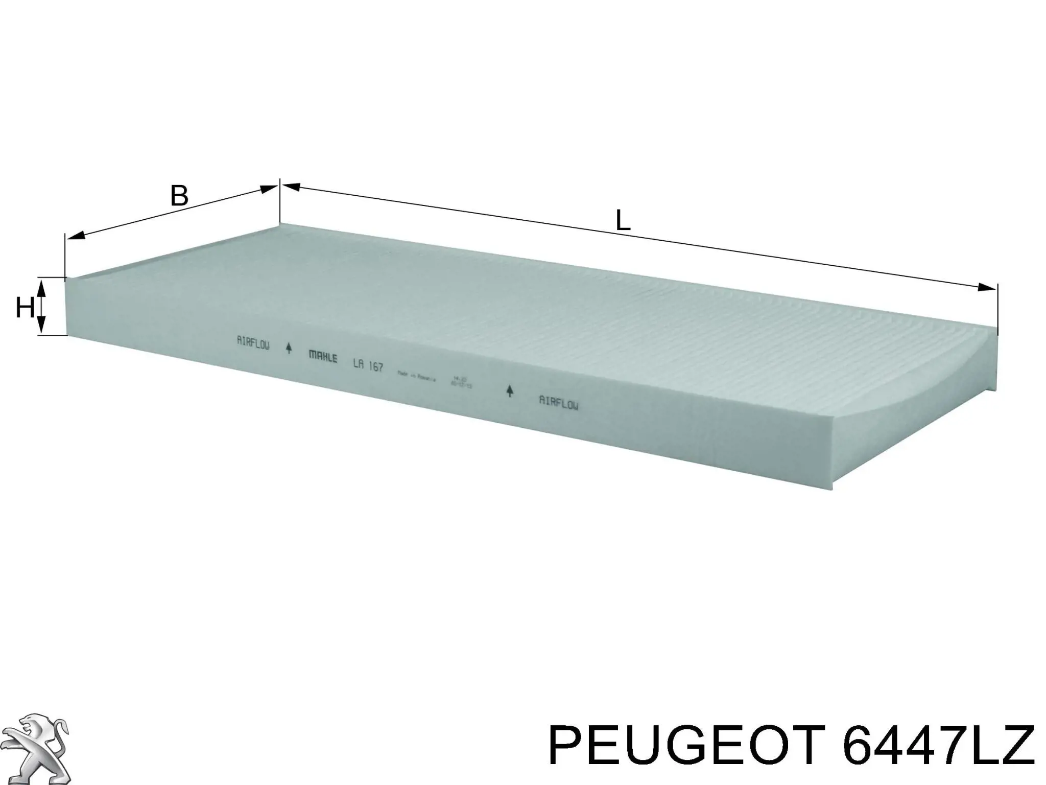 Filtro de cabina Peugeot/Citroen 6447LZ precio, desde 7,68 EUR