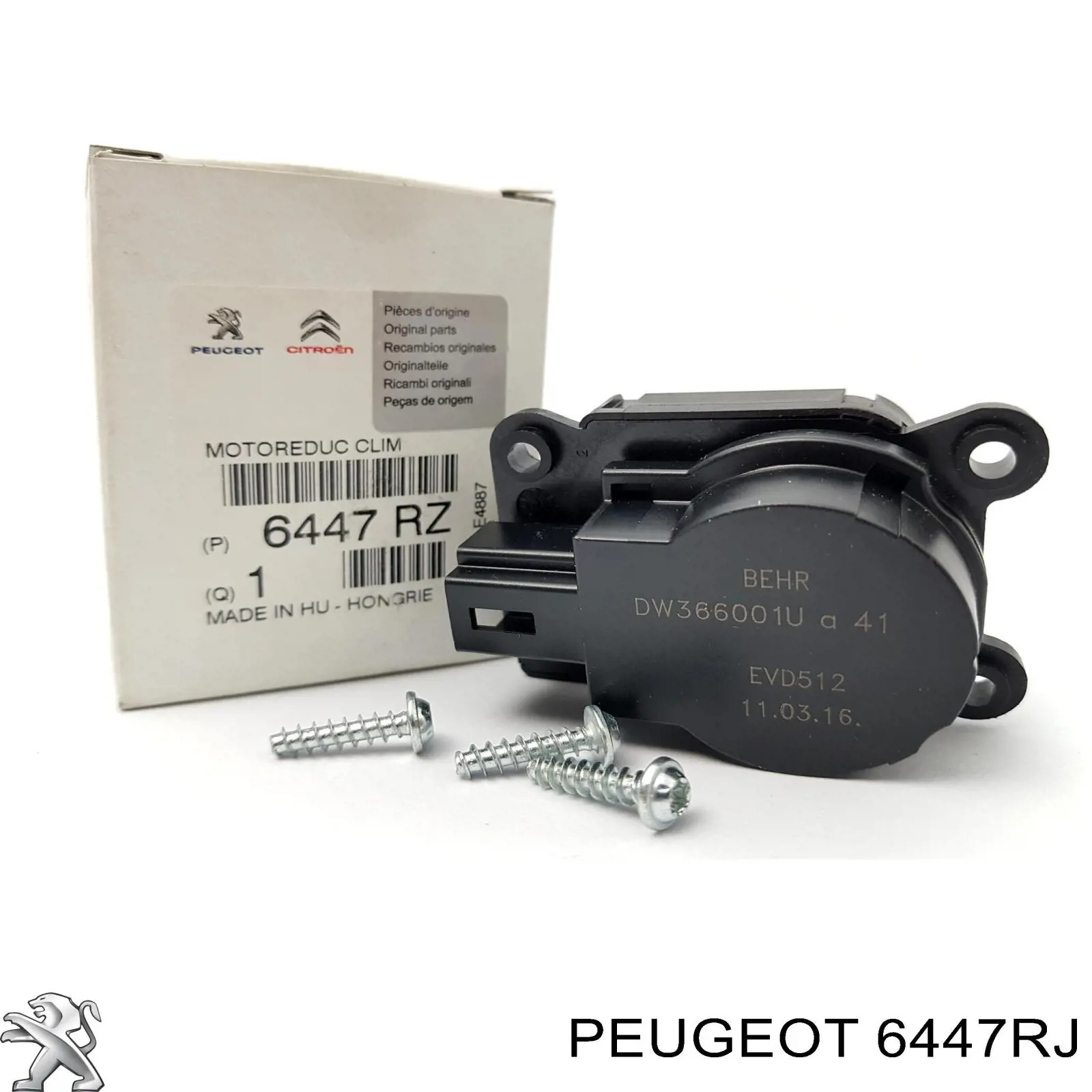 Motor de recirculación de aire 6447RJ Peugeot/Citroen