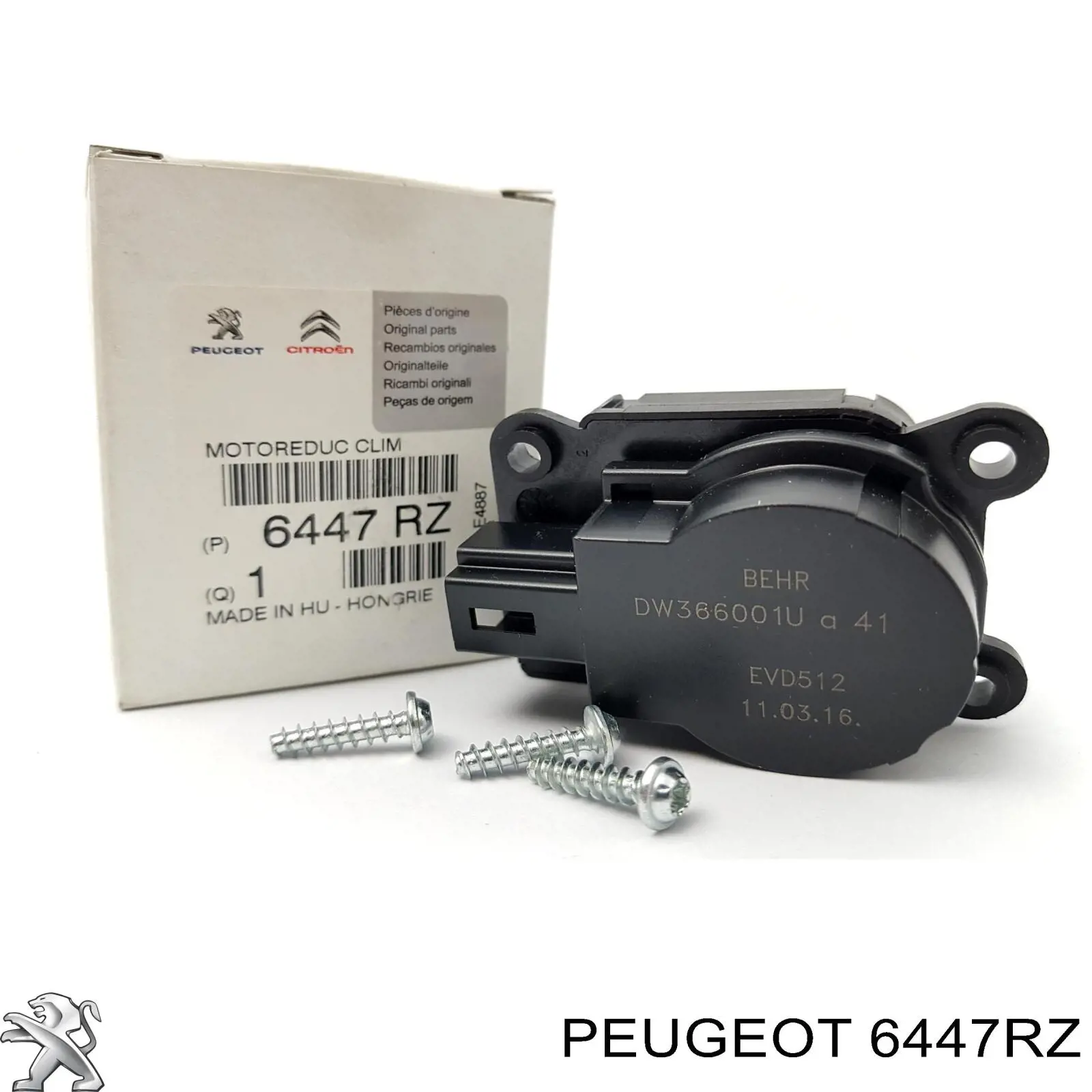 6447RZ Peugeot/Citroen motor de nivelacion calefaccion climatica ventilacion