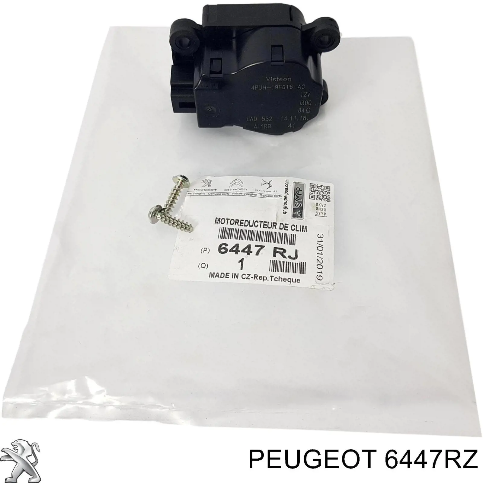 Comprar 00006447RZ Peugeot/Citroen Motor de recirculación de aire