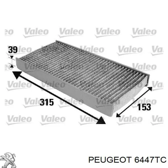 Comprar 6447TC Peugeot/Citroen Filtro de aire del habitáculo