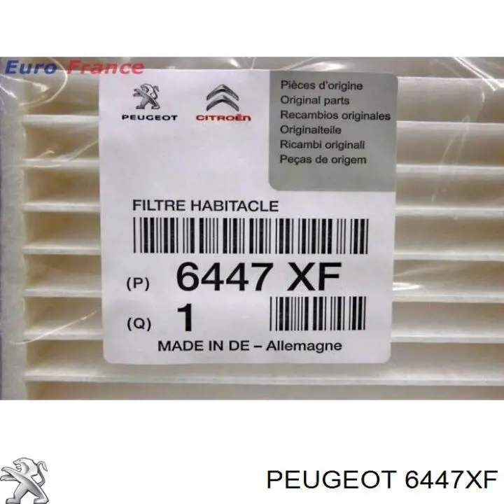 Filtro de habitáculo 6447XF Peugeot/Citroen