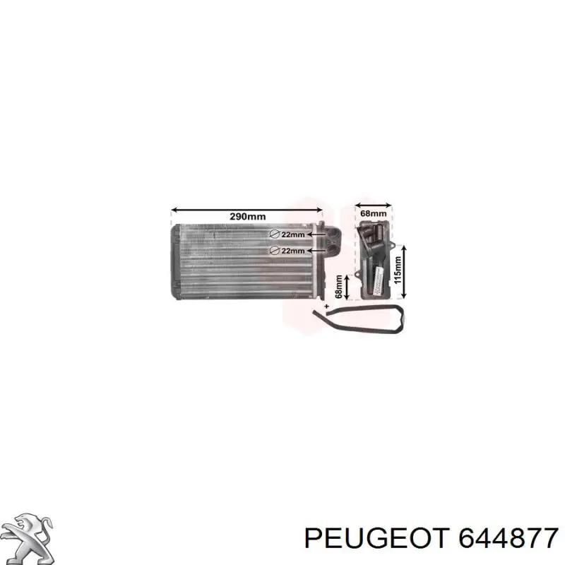 Comprar 644877 Peugeot/Citroen Radiador calefacción
