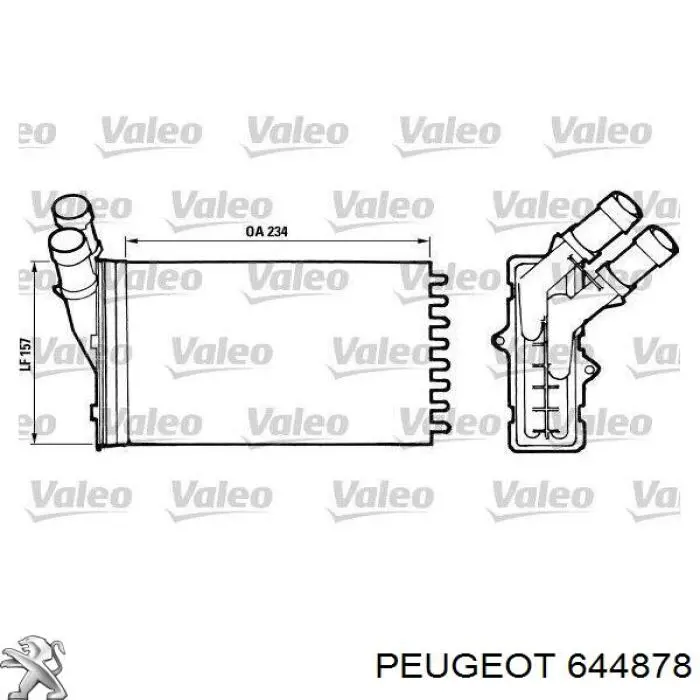 644878 Peugeot/Citroen radiador de calefacción