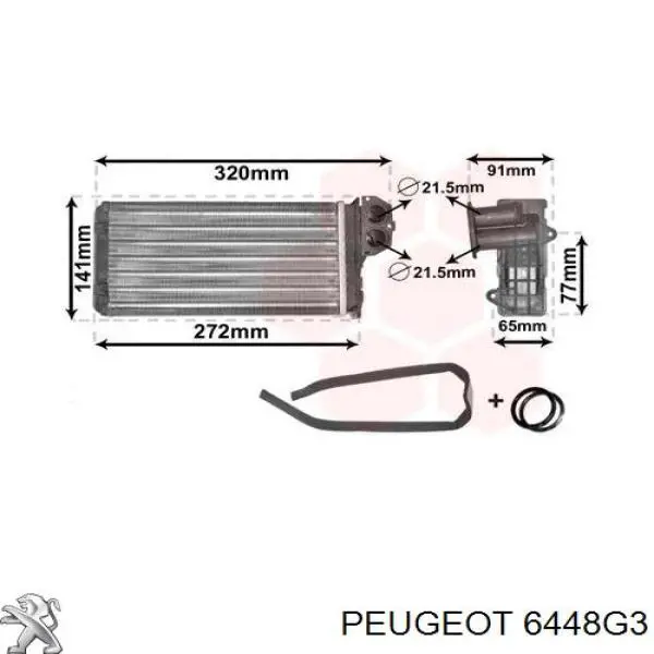 Radiador de calefacción Peugeot/Citroen 6448G3 precio, desde 24,16 EUR
