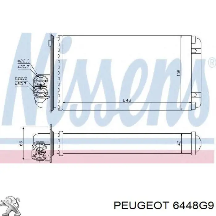 Comprar 6448G9 Peugeot/Citroen Radiador calefacción