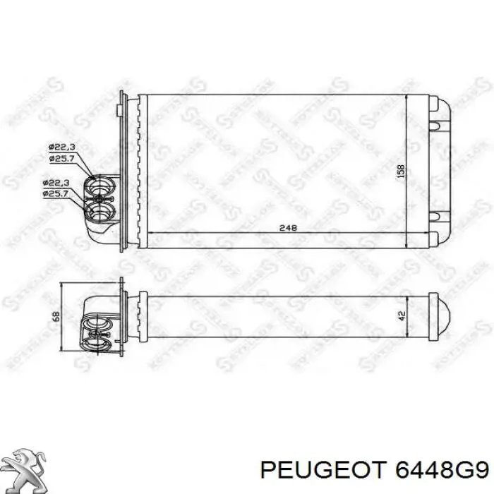 Radiador de calefacción Peugeot/Citroen 6448G9 precio, desde 20,67 EUR
