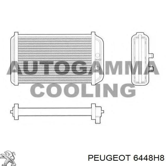 6448H8 Peugeot/Citroen radiador de calefacción