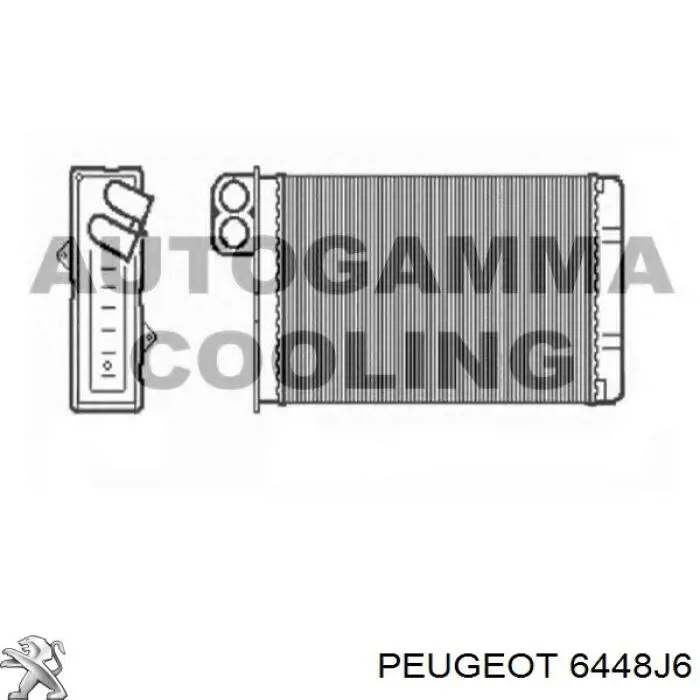 6448J6 Peugeot/Citroen radiador de calefacción