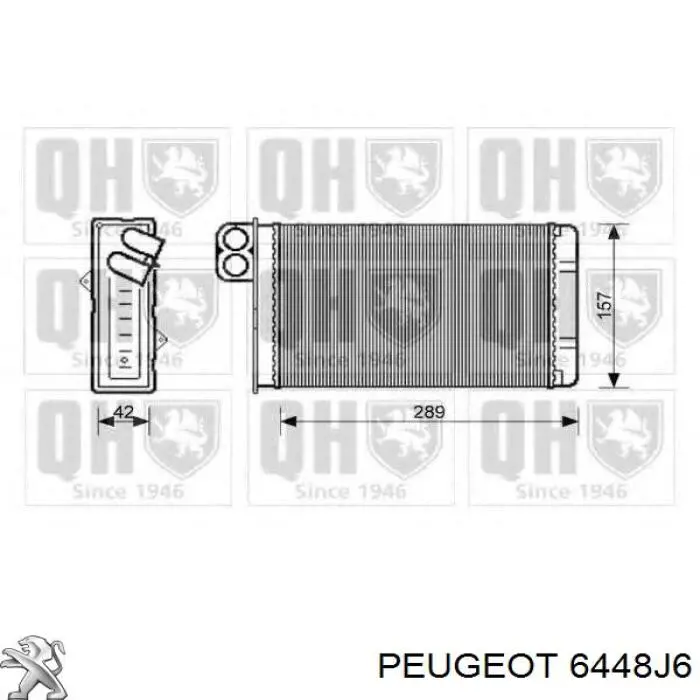 Radiador de calefacción Peugeot/Citroen 6448J6 precio, desde 55,81 EUR