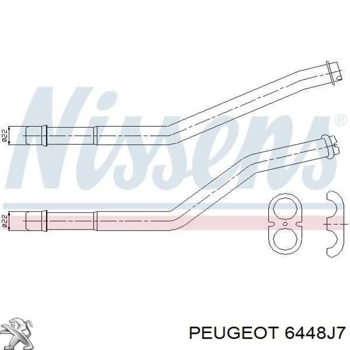 Manguera doble del radiador de la calefacción Peugeot/Citroen 6448J7 precio, desde 69,02 EUR