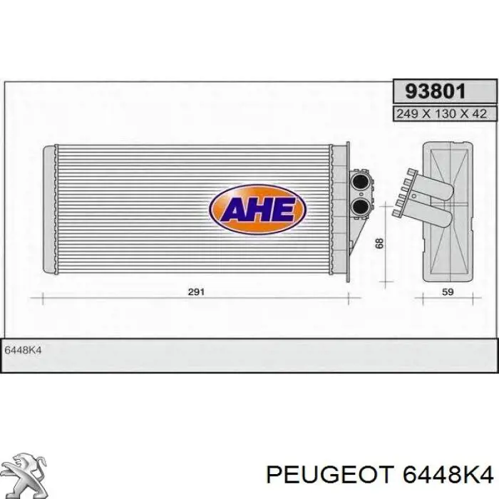 Radiador de calefacción Peugeot/Citroen 6448K4 precio, desde 30,24 EUR