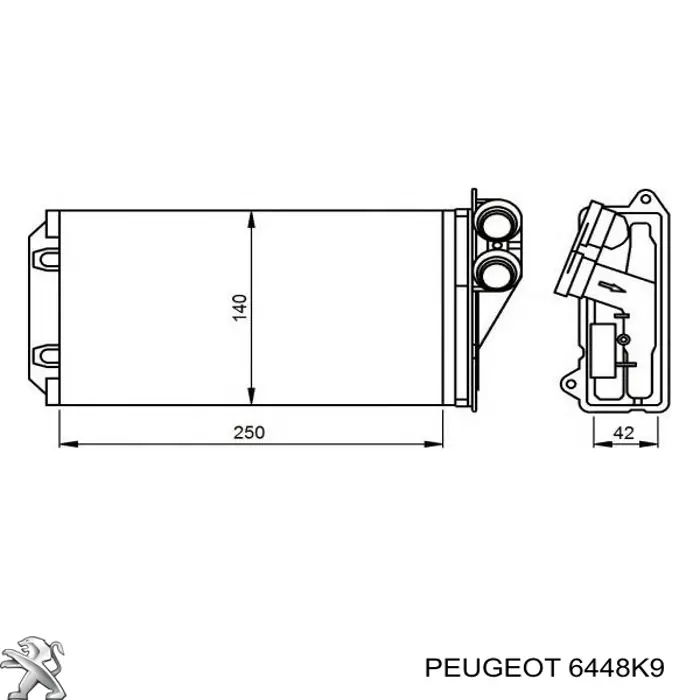 Comprar 6448K9 Peugeot/Citroen Radiador calefacción