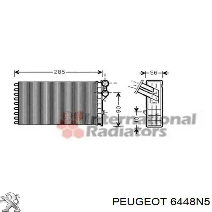 Radiador de calefacción Peugeot/Citroen 6448N5 precio, desde 34,51 EUR