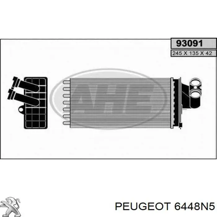 Comprar 6448N5 Peugeot/Citroen Radiador calefacción