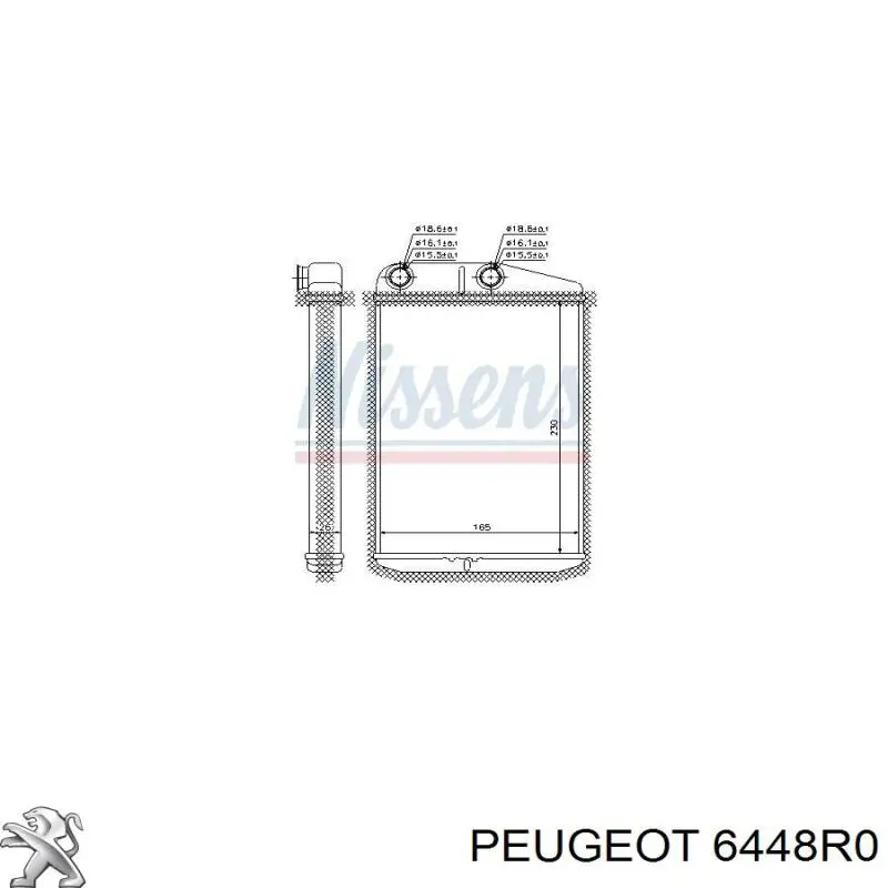 Radiador de calefacción Peugeot/Citroen 6448R0 precio, desde 52,44 EUR