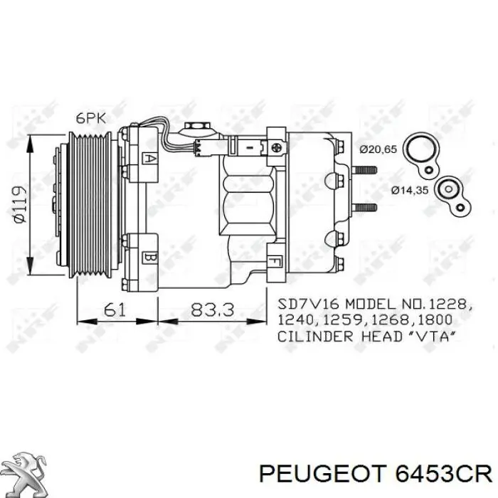 6453CR Peugeot/Citroen