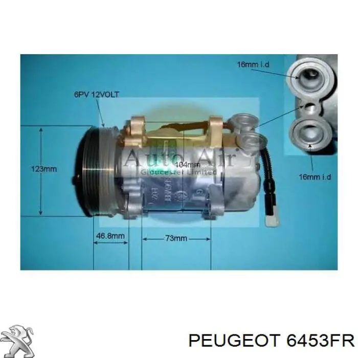 Compresor de ac Peugeot/Citroen 6453JJ