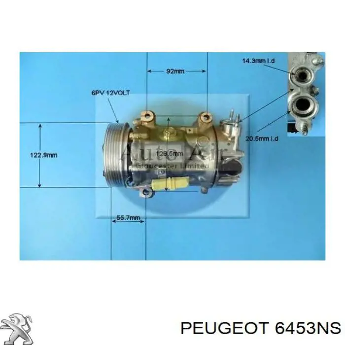 Compresor De Aire Acondicionado Soporte para Peugeot 3008 