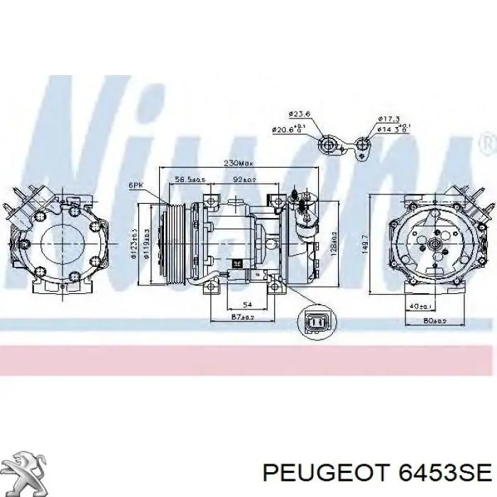Compresor de aire acondicionado Peugeot Expert VF