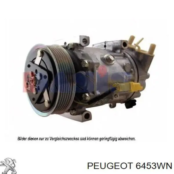 6453WN Peugeot/Citroen compresor de aire acondicionado