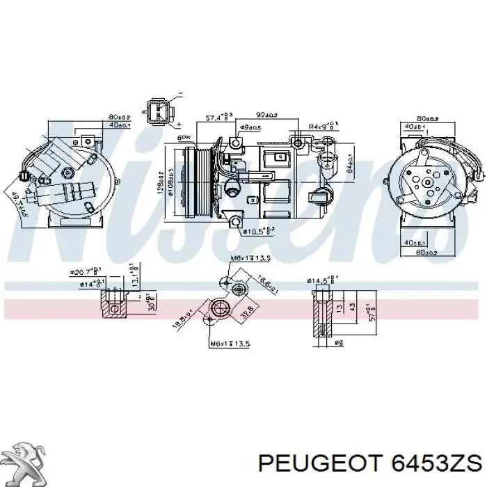 1618057980 Peugeot/Citroen Compresor climatizador