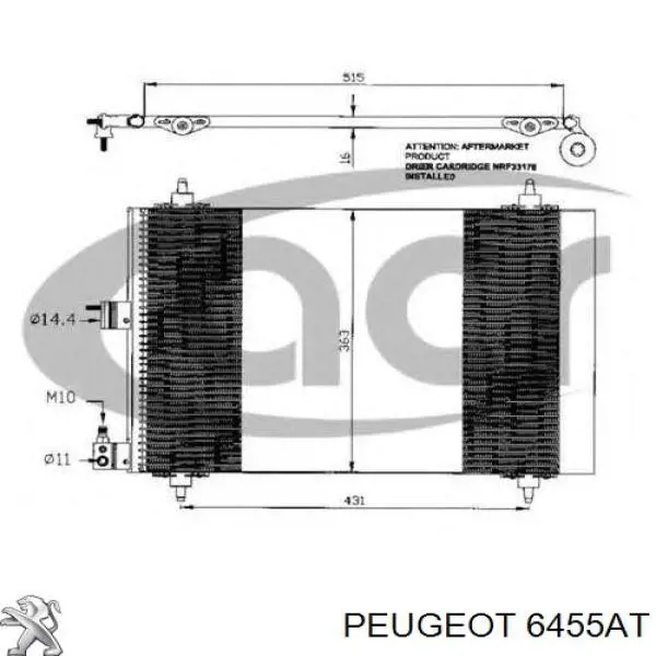 Condensador Peugeot/Citroen 6455AT