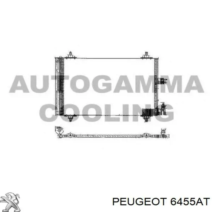 6455AT Peugeot/Citroen condensador aire acondicionado