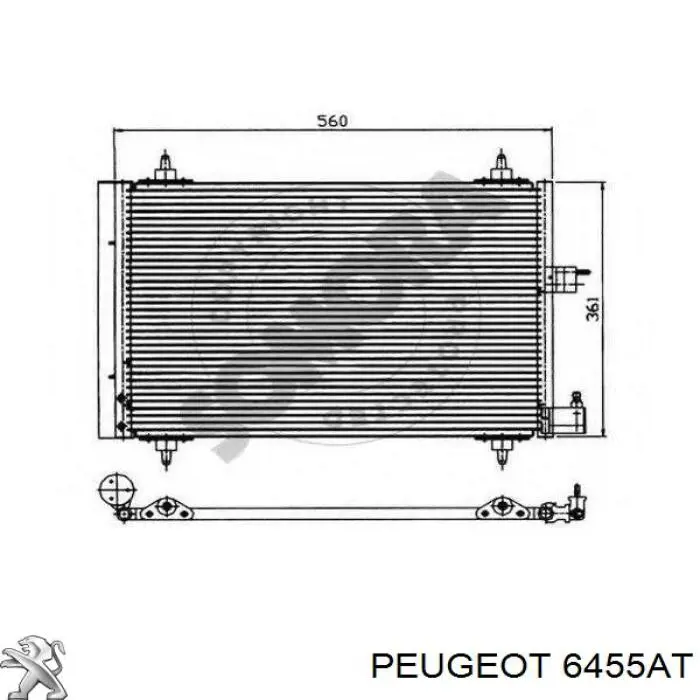 Aire acondicionado capacitor Peugeot/Citroen 6455AT precio, desde 61,94 EUR