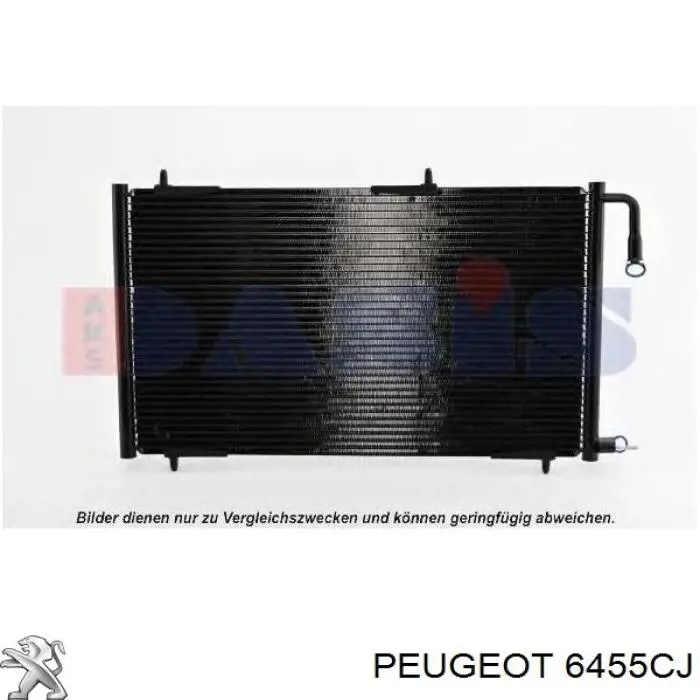 6455CJ Peugeot/Citroen condensador aire acondicionado