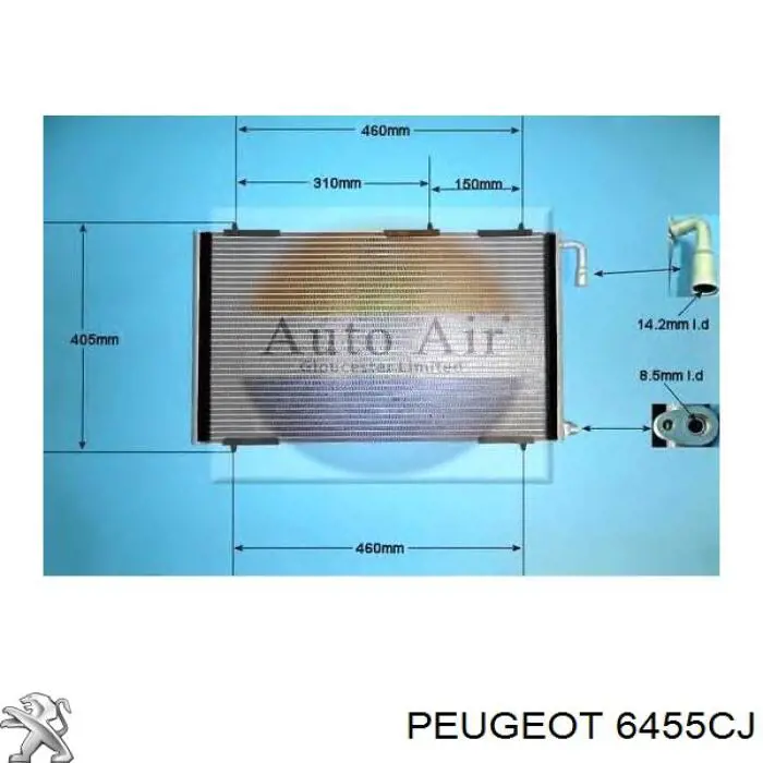 Aire acondicionado capacitor Peugeot/Citroen 6455CJ precio, desde 79,76 EUR