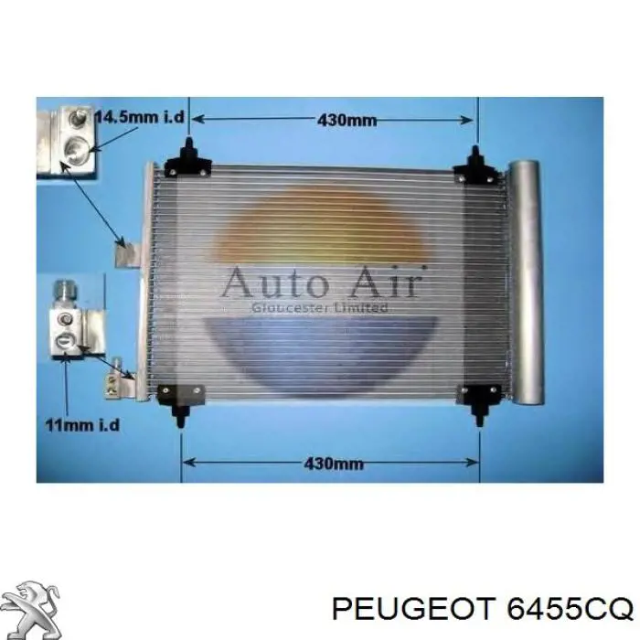 Aire acondicionado capacitor Peugeot/Citroen 6455CQ precio, desde 47,64 EUR