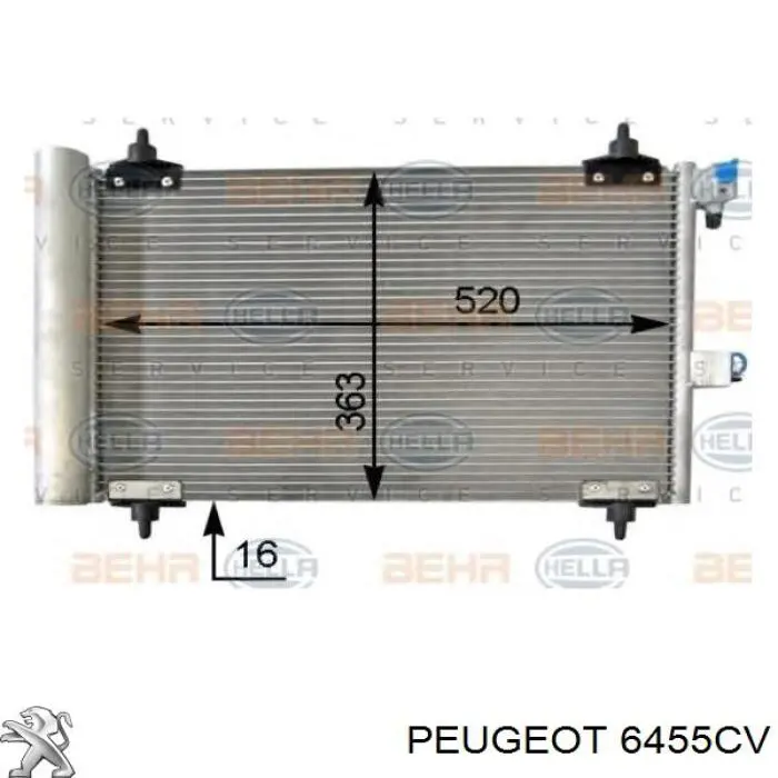 Aire acondicionado capacitor Peugeot/Citroen 6455CV precio, desde 61,94 EUR