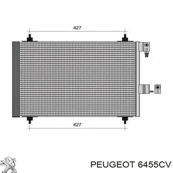 6455CV Peugeot/Citroen condensador aire acondicionado