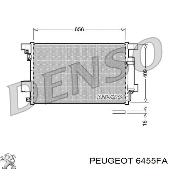 Aire acondicionado capacitor Peugeot/Citroen 6455FA precio, desde 99,16 EUR