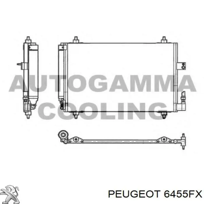 Condensador aire acondicionado 6455FX Peugeot/Citroen