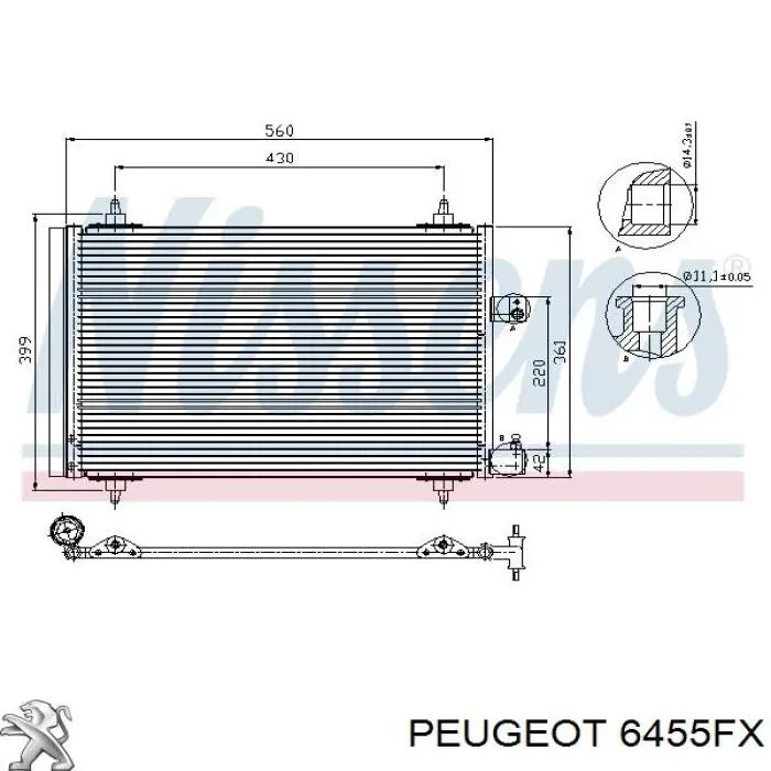 Comprar 6455FX Peugeot/Citroen Condensador de aire acondicionado
